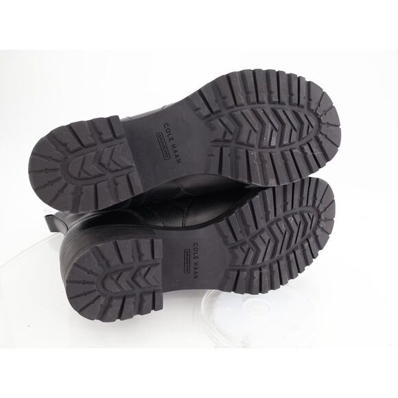 Cole Haan Women's Camea Combat Boot Size 8 B Black Leather Lace Up Block Heel - Picture 9 of 11